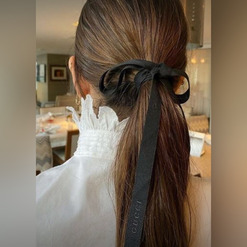 Very Long Black Gucci Ribbon